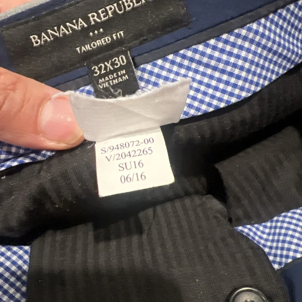 BANANA REPUBLIC Tailored Fit suit Blazer Size 42S Pants 32x30 gray  wool READ